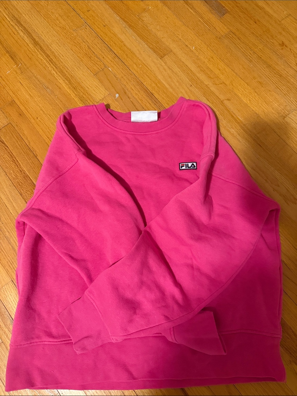 FILA Bright Pink Logo Crewneck Sweatshirt XL